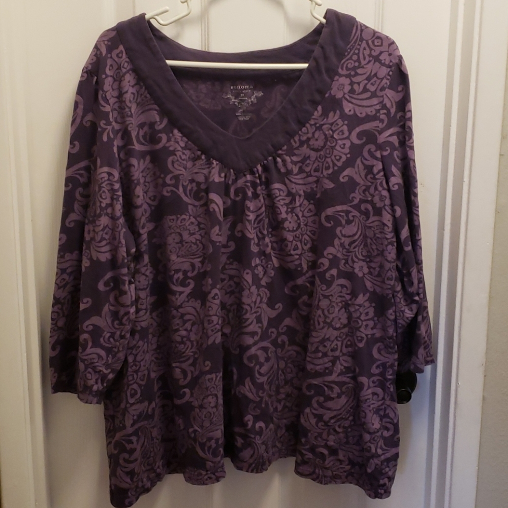 Purple floral Sonoma shirt size 2X